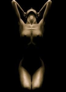 NUDE woman in shadows -Sensual Massage Erotic Massage